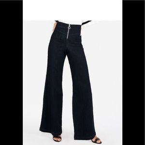 Express super high-rise wide leg size 10 are